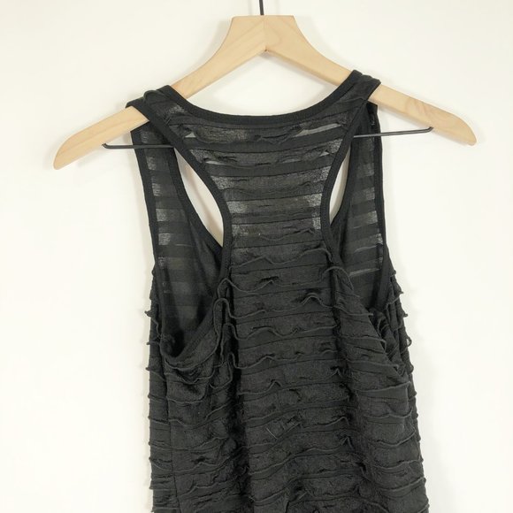 Mon Petit Black Tiered Racerback Tunic Tank Top L - Picture 3 of 8